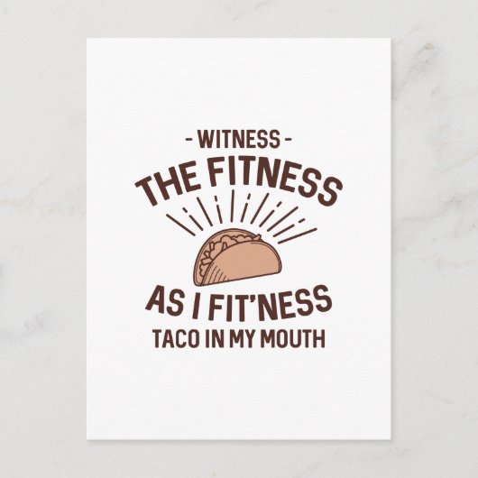 Fitness Taco Briefkaart (Voorkant)