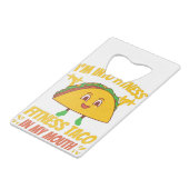 Fitness Taco Exercise Gym Creditkaart Flessenopener (Achterkant Gekanteld)