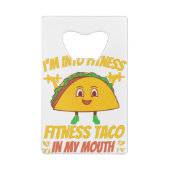 Fitness Taco Exercise Gym Creditkaart Flessenopener (Achterkant)