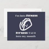 Fitness TACO Funny Sarcastic Novelty Graphic Gift Briefkaart (Voorkant / Achterkant)