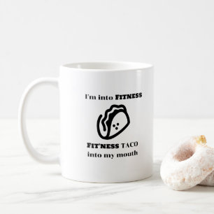 Fitness TACO Funny Sarcastic Novelty Graphic Gift Koffiemok