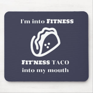 Fitness TACO Funny Sarcastic Novelty Graphic Gift Muismat