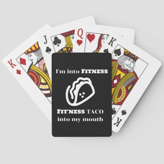 Fitness TACO Funny Sarcastic Novelty Graphic Gift Pokerkaarten (Achterkant)