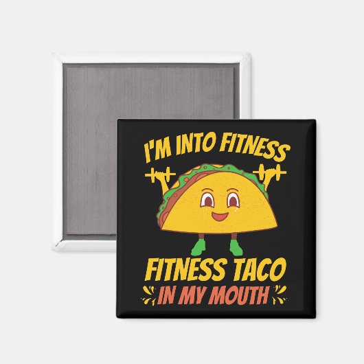 Fitness Taco oefent Gym uit Magneet (Voorkant / Achterkant)