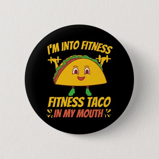 Fitness Taco oefent Gym uit Ronde Button 5,7 Cm (Voorkant)