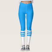 Fitness Team Blue Tube Sock Leggings (Voorkant)