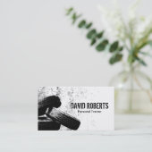 Fitness Tire Flip Personal Trainer Grunge Visitekaartje (Staand voorkant)