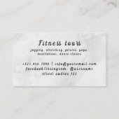 Fitness Tours Visitekaartje (Achterkant)