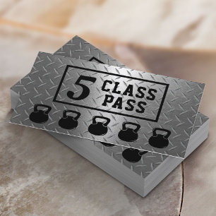 Fitness Trainer 5 Klasse Pass Modern Metaal Klantenkaartje