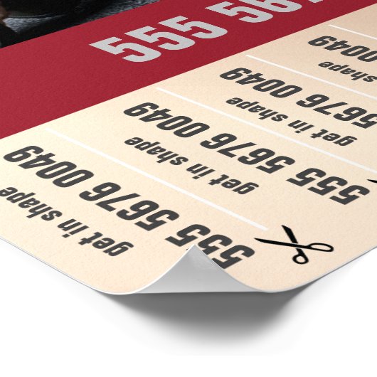 Fitness Trainer Adverteren brochure Poster (Hoek)