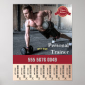 Fitness Trainer Adverteren brochure Poster (Voorkant)
