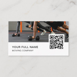 Fitness Trainer Agent QR Code Logo Social Media Visitekaartje