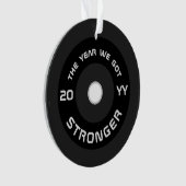 Fitness trainer barbell 2022 foto Christmas Ornament (voorkant)