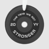 Fitness trainer barbell 2022 foto Christmas Ornament (voorkant)