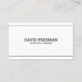 Fitness Trainer Black Modern Bodybuilding Coach  Visitekaartje (Achterkant)