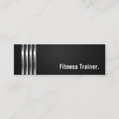 Fitness Trainer - Black Silver Stripes Mini Visitekaartje (Voorkant)