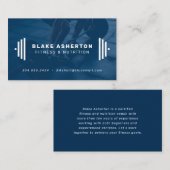 Fitness trainer blauw visitekaartje met foto (Voorkant / Achterkant)