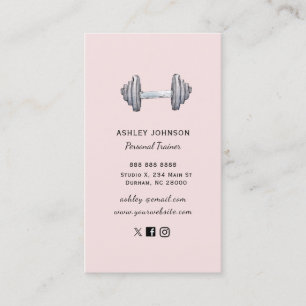 Fitness Trainer blos Businesskaart Visitekaartje
