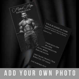 Fitness trainer body building coach instructeur visitekaartje