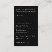 Fitness trainer body building coach instructeur visitekaartje (Achterkant)