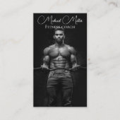 Fitness trainer body building coach instructeur visitekaartje (Voorkant)