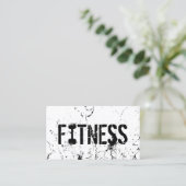 Fitness Trainer Bold Text Grunge Bodybuilding Visitekaartje (Staand voorkant)