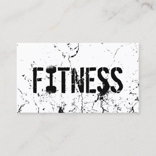 Fitness Trainer Bold Text Grunge Bodybuilding Visitekaartje (Voorkant)
