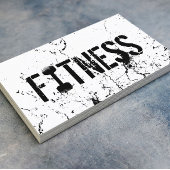 Fitness Trainer Bold Text Grunge Bodybuilding Visitekaartje