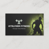 Fitness Trainer Business | Black Muscle Visitekaartje (Voorkant)