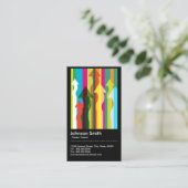 Fitness Trainer - Colorful & QR-code Visitekaartje (Staand voorkant)