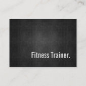 Fitness Trainer Cool Black Metal Simpliciet Visitekaartje (Voorkant)