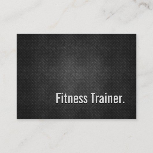 Fitness Trainer Cool Black Metal Simpliciet Visitekaartje (Voorkant)