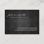 Fitness Trainer Cool Black Metal Simpliciet Visitekaartje (Achterkant)