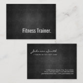 Fitness Trainer Cool Black Metal Simpliciet Visitekaartje (Voorkant / Achterkant)