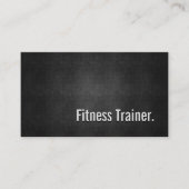 Fitness Trainer Cool Black Metal Simpliciet Visitekaartje (Voorkant)