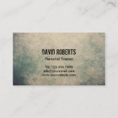 Fitness Trainer Cool Grunge Workout Bodybuilding Visitekaartje (Achterkant)