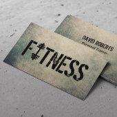Fitness Trainer Cool Grunge Workout Bodybuilding Visitekaartje