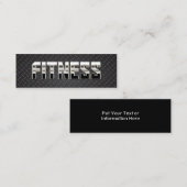 Fitness Trainer Cool Steel & Metal mini Mini Visitekaartje (Voorkant / Achterkant)