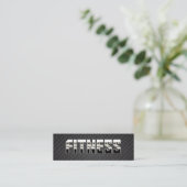 Fitness Trainer Cool Steel & Metal mini Mini Visitekaartje (Staand voorkant)