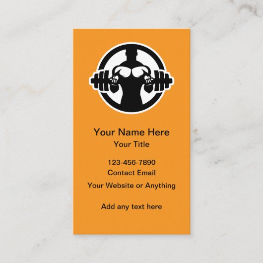 Fitness Trainer en Coach Visitekaartjes (Voorkant)