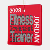 Fitness Trainer Extraordinaire CUSTOM Keramisch Ornament (Links)