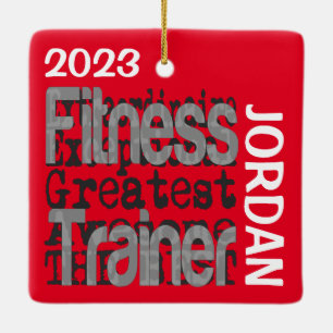 Fitness Trainer Extraordinaire CUSTOM Keramisch Ornament