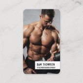 Fitness Trainer foto- en Logo-pictogrammen voor so Visitekaartje (Voorkant)