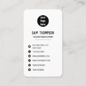 Fitness Trainer foto- en Logo-pictogrammen voor so Visitekaartje (Achterkant)