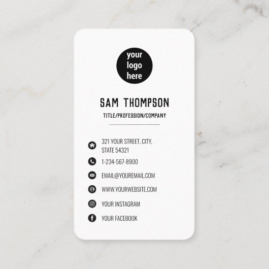 Fitness Trainer foto- en Logo-pictogrammen voor so Visitekaartje (Achterkant)