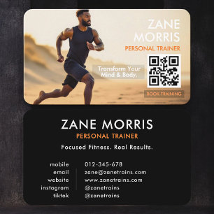 Fitness Trainer Foto QR-code Visitekaartje