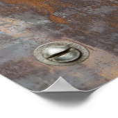 Fitness Trainer "Geloof" Rusty Metal Motivatie Poster (Hoek)