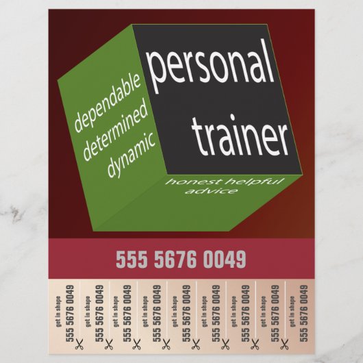 Fitness Trainer Geometric Modern Design Flyer (Voorkant)