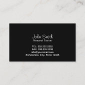 Fitness Trainer Grunge Metal Bold Text Visitekaartje (Achterkant)