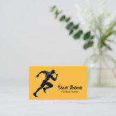 Fitness Trainer Gym Coach Minimalistisch Goud Visitekaartje (Staand voorkant)